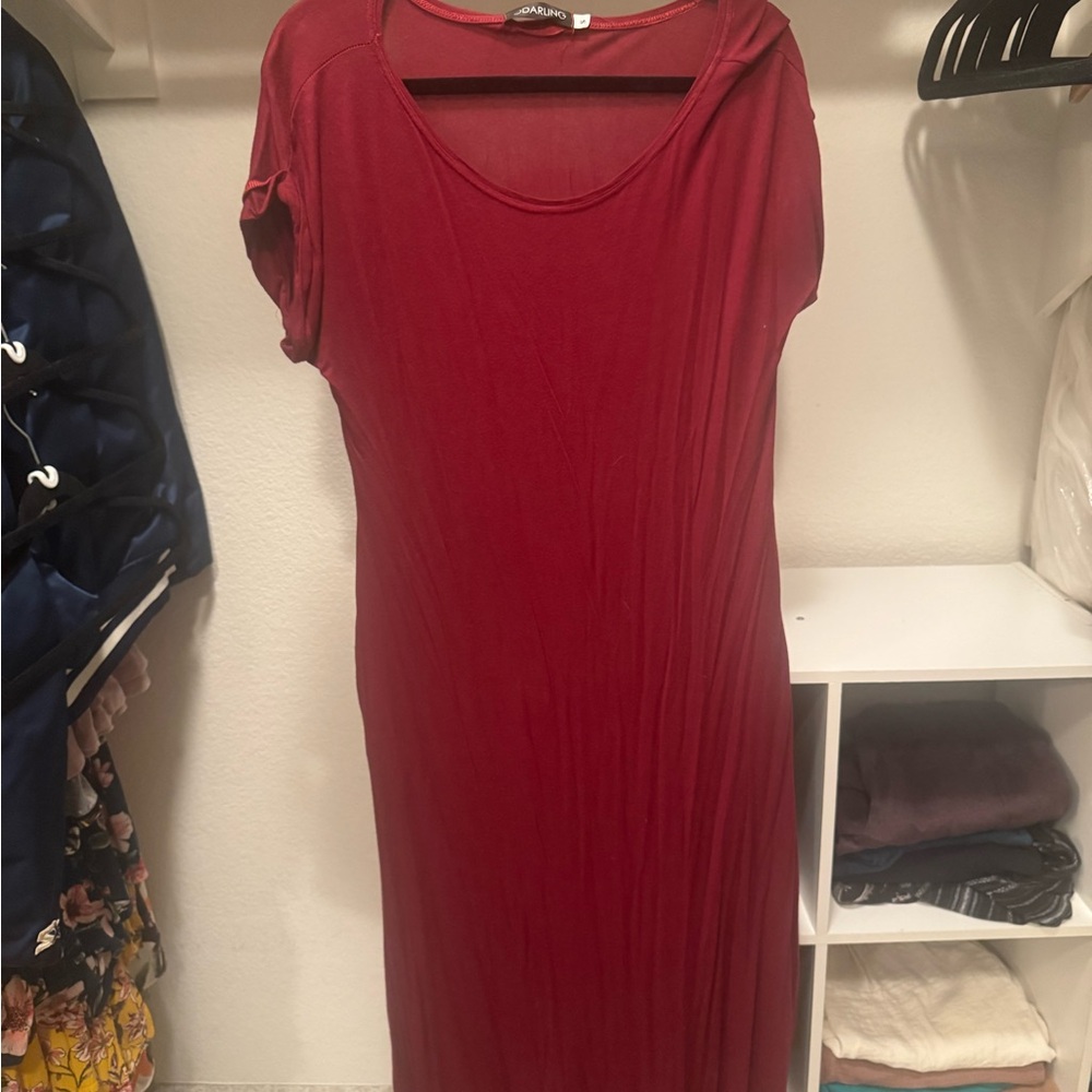 ODarling Deep Red / Maroon Maxi Dress (w. Pockets!)